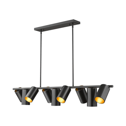 Lumina Linear Chandelier in Matte Black (9-Light).