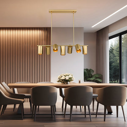 Lumina Linear Chandelier in dining room.