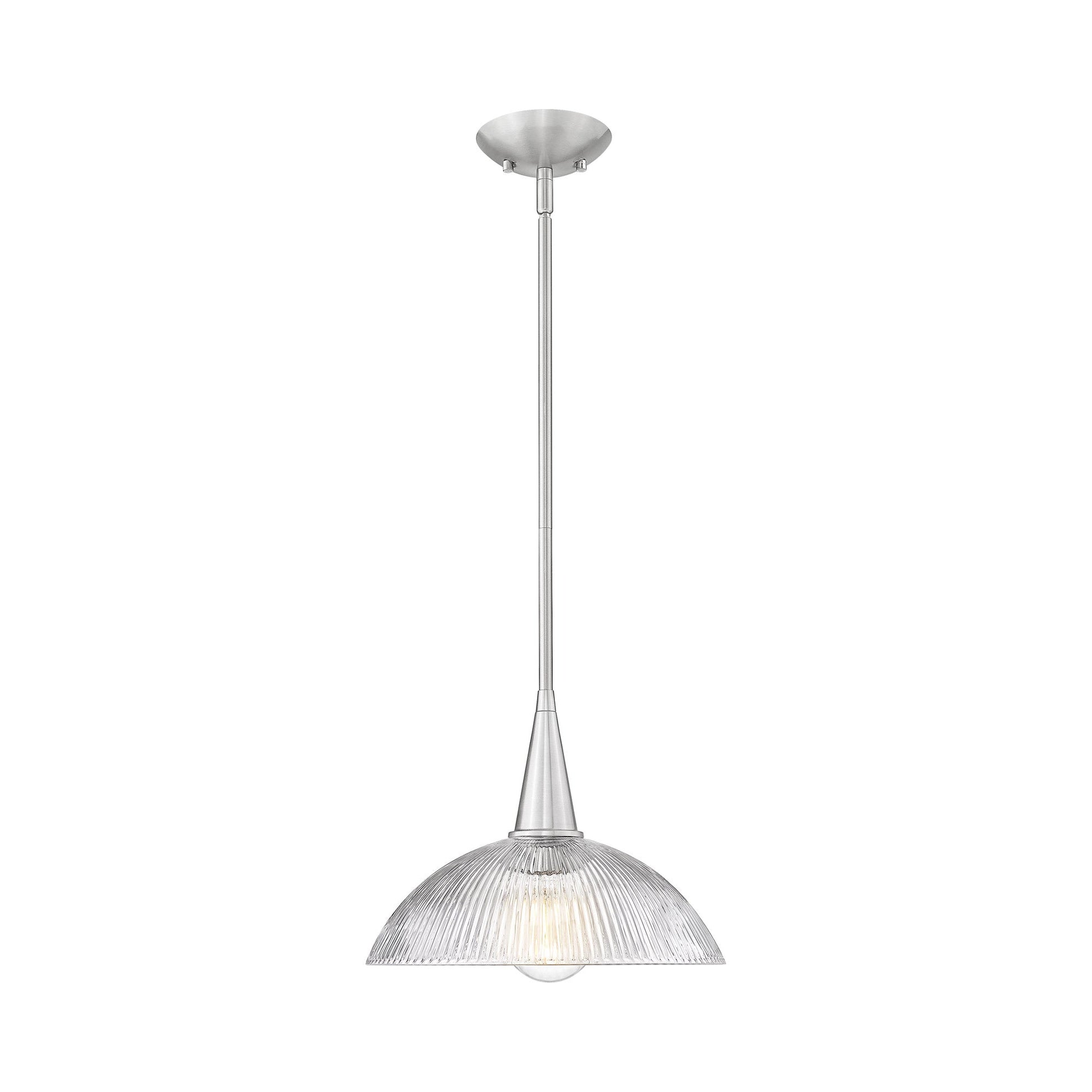 Lunelle Pendant Light in Brushed Nickel (12-Inch).