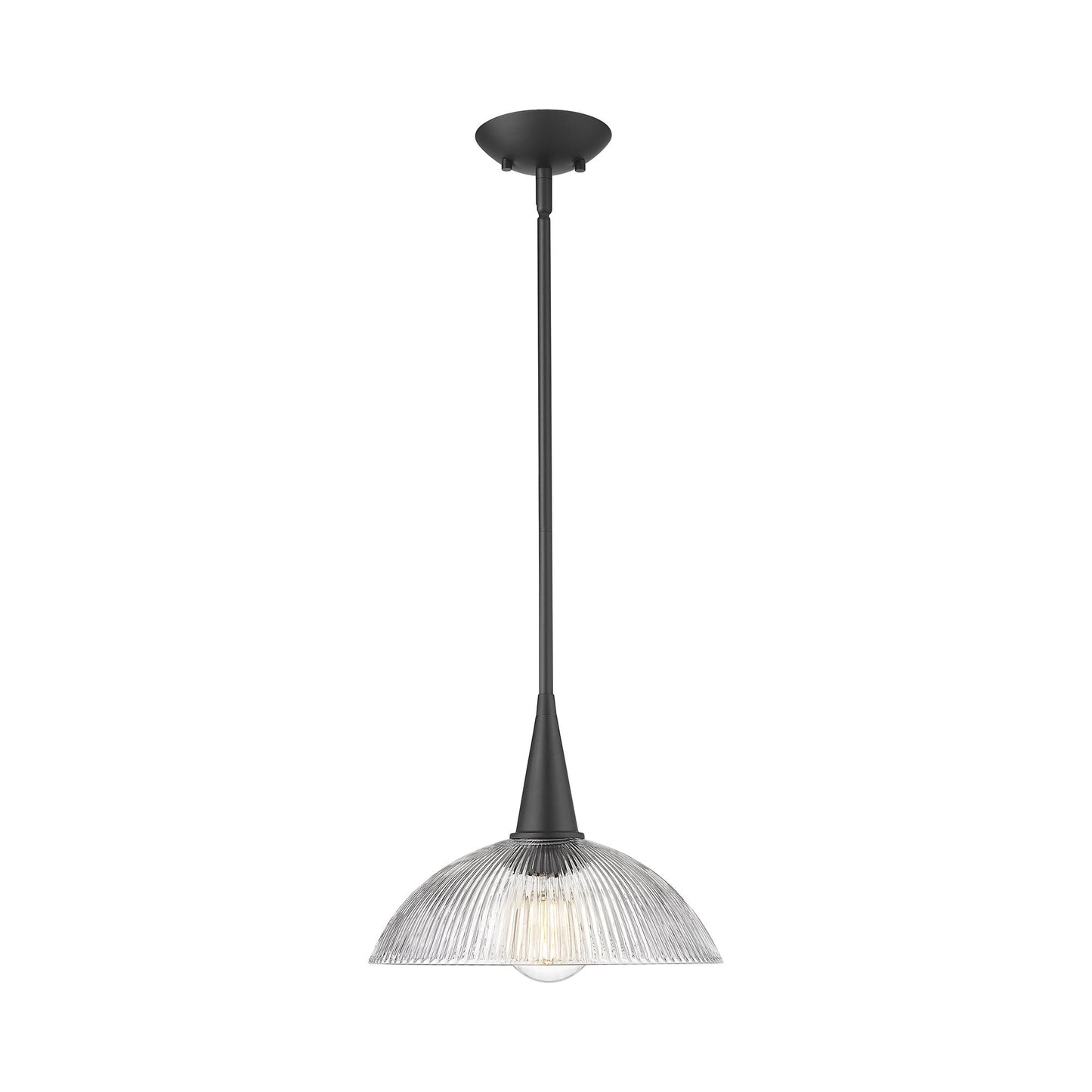 Lunelle Pendant Light in Matte Black (12-Inch).
