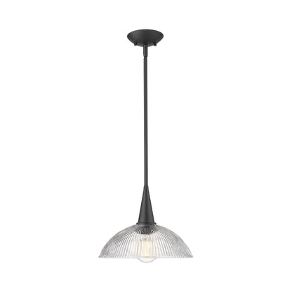 Lunelle Pendant Light in Matte Black (12-Inch).