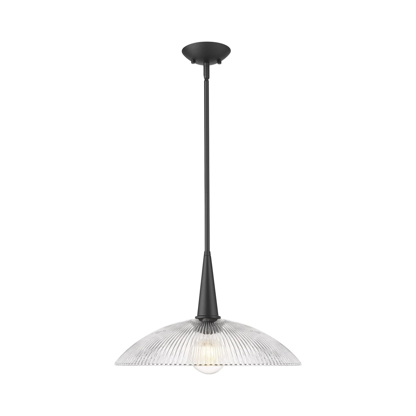 Lunelle Pendant Light in Matte Black (18-Inch).