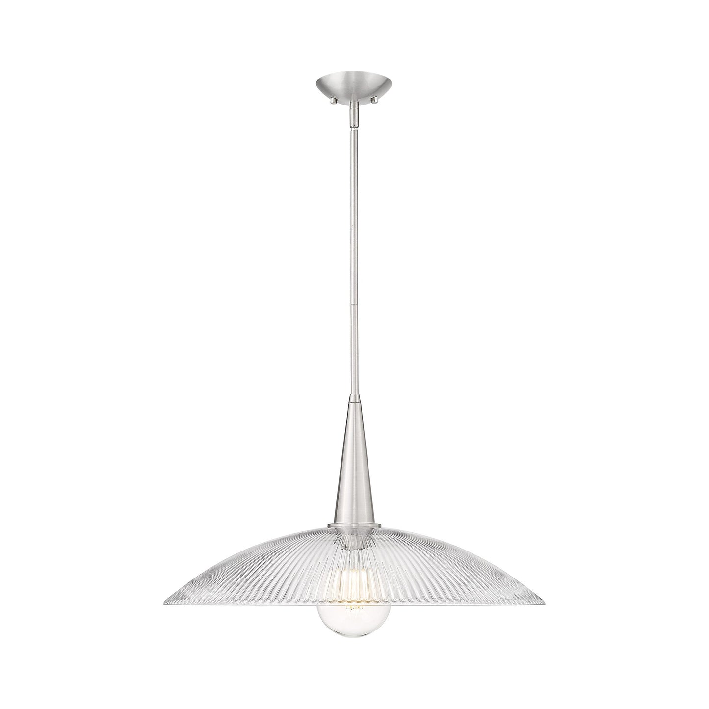 Lunelle Pendant Light in Brushed Nickel (24-Inch).