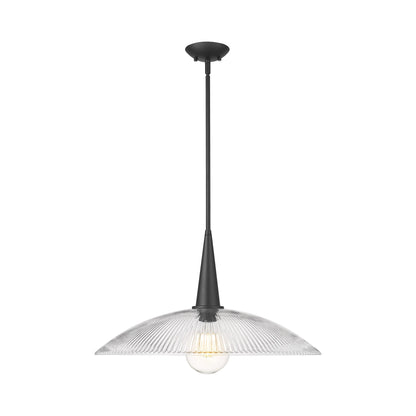 Lunelle Pendant Light in Matte Black (24-Inch).