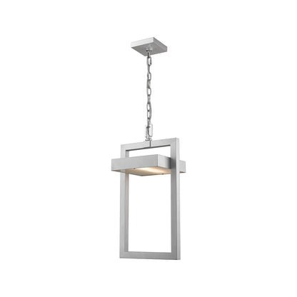 Luttrel Outdoor LED Pendant Light in Silver (18-Inch).