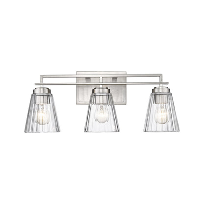 Lyna Bath Vanity Light in Brushed Nickel (3-Light).