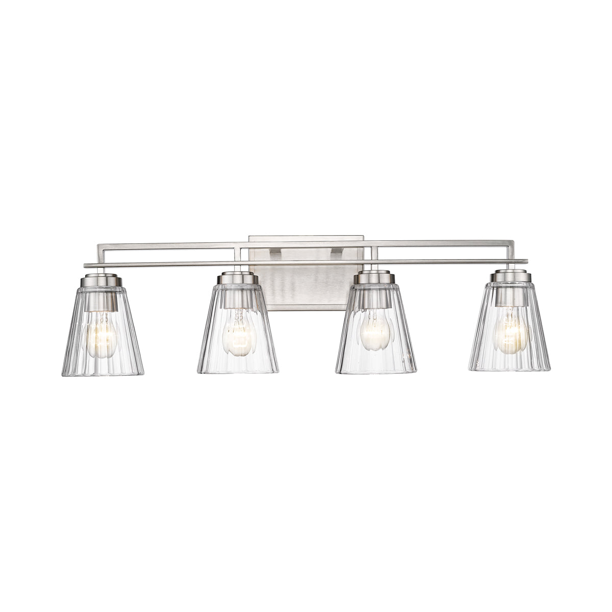 Lyna Bath Vanity Light in Brushed Nickel (4-Light).