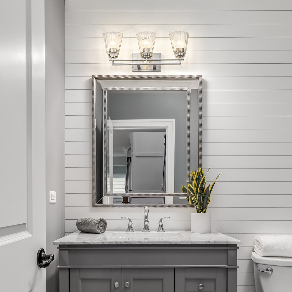 Lyna Bath Vanity Light in bathroom.