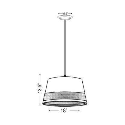 Maddox Chandelier - line drawing.