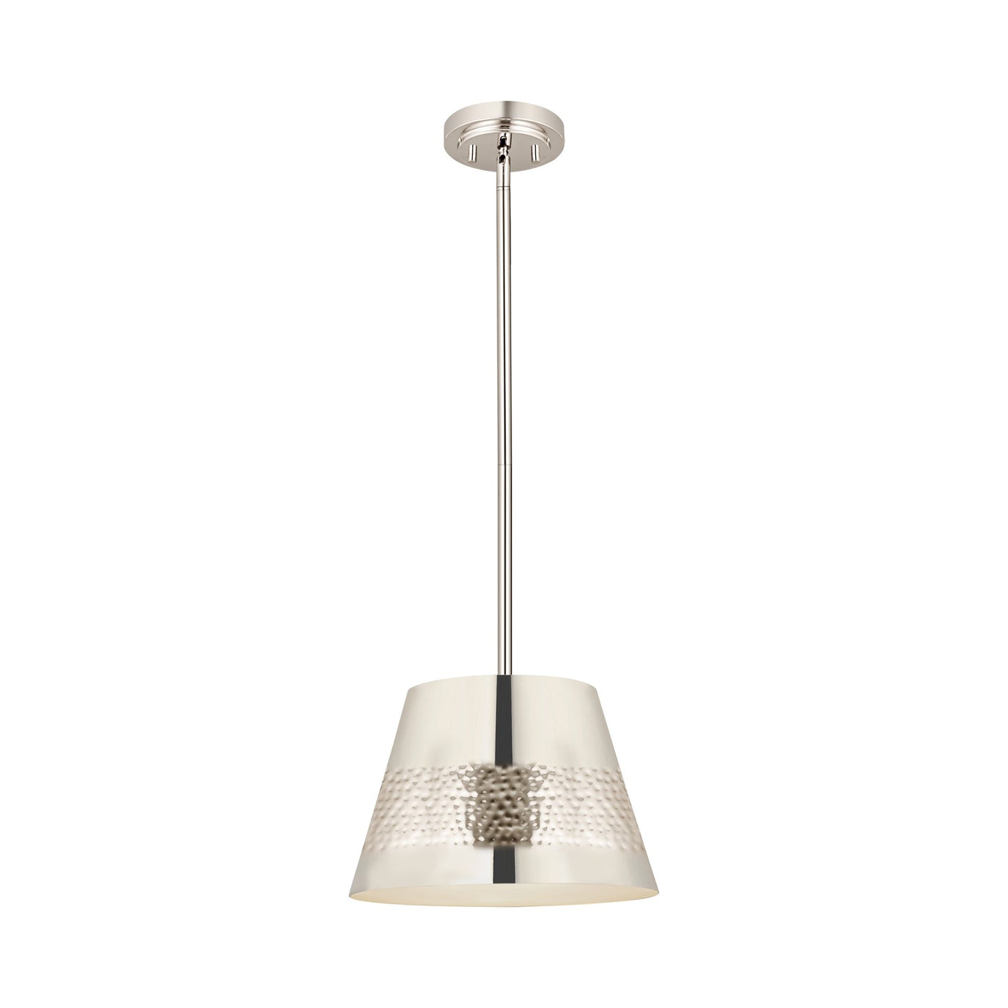 Maddox Pendant Light in Polished Nickel.