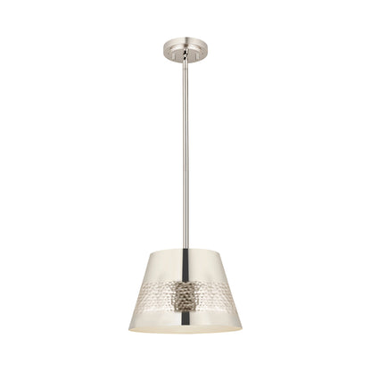 Maddox Pendant Light in Polished Nickel.