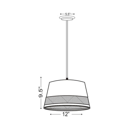 Maddox Pendant Light - line drawing.