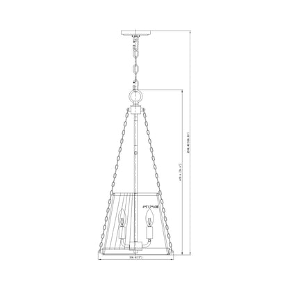 Madeline Pendant Light - line drawing.