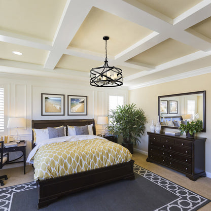 Malcalester Chandelier in bedroom.