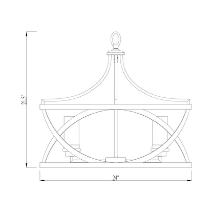 Malcalester Chandelier - line drawing.
