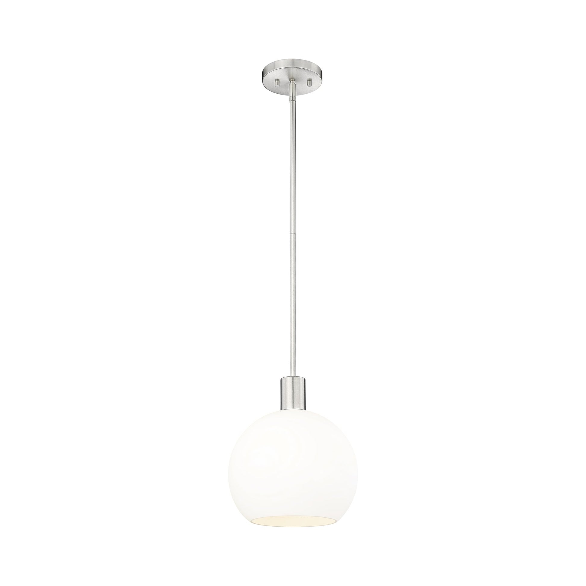 Margo Pendant Light in Brushed Nickel/White (9.75-Inch).