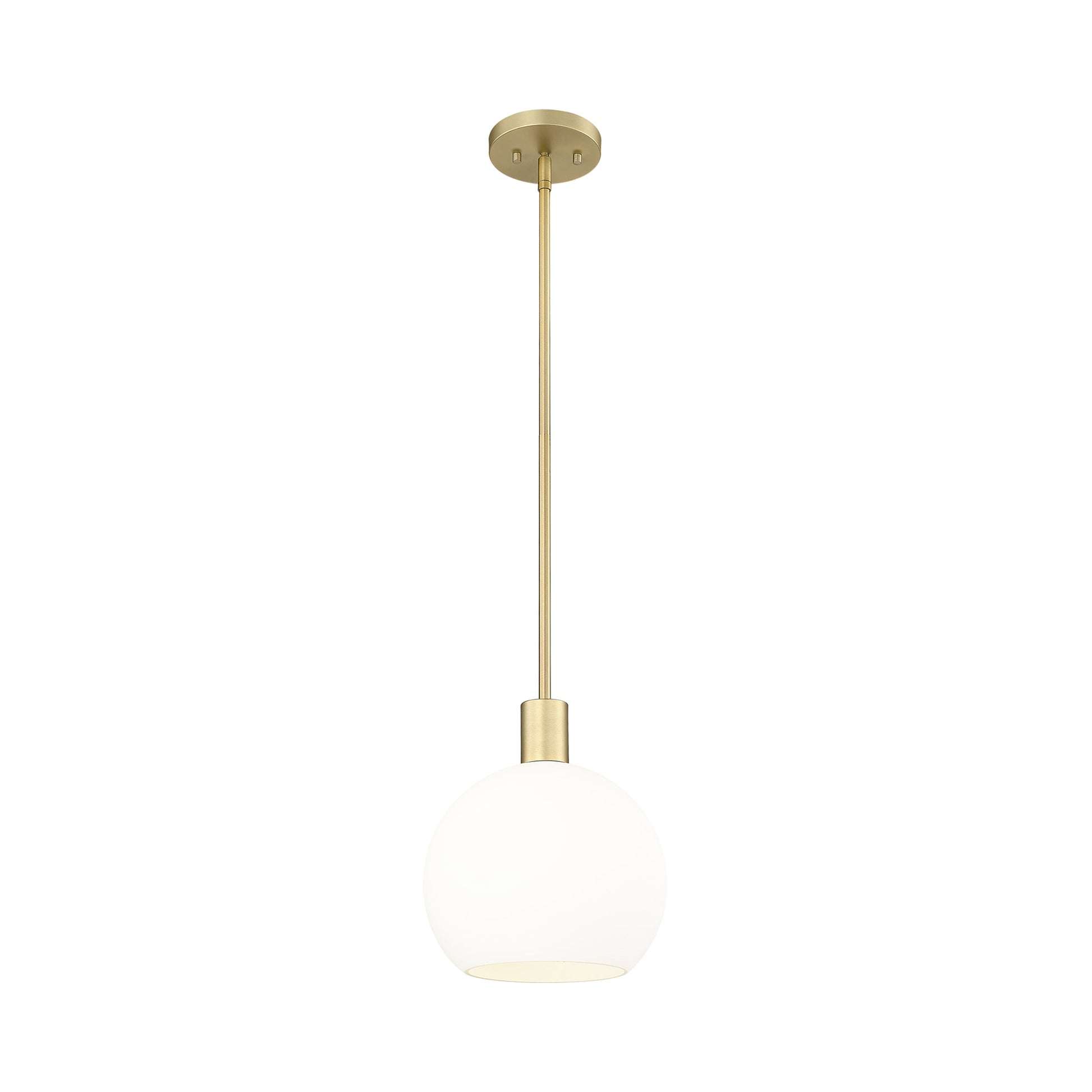 Margo Pendant Light in Olde Brass/White (9.75-Inch).