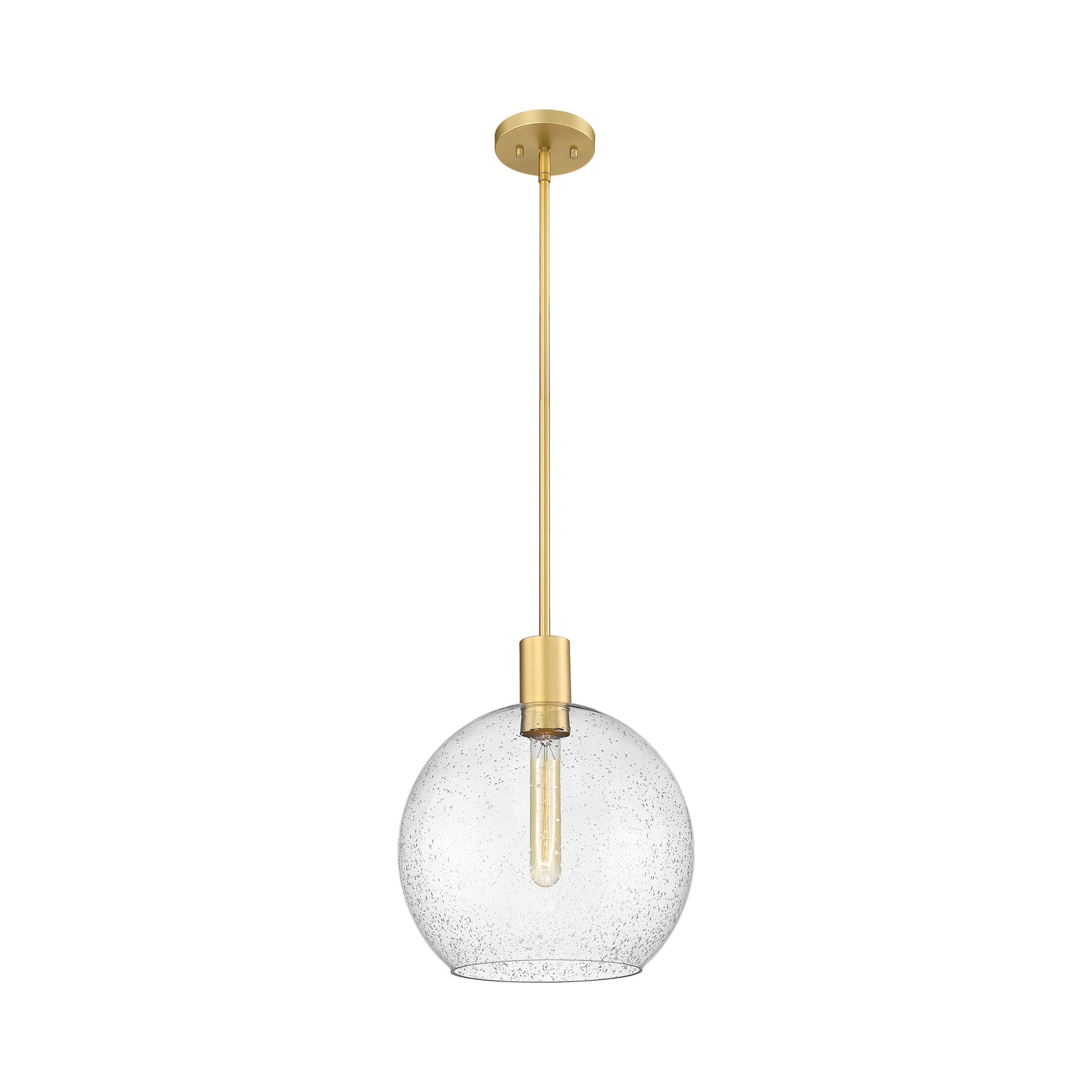 Margo Pendant Light in Olde Brass/Clear Seedy (13.75-Inch).