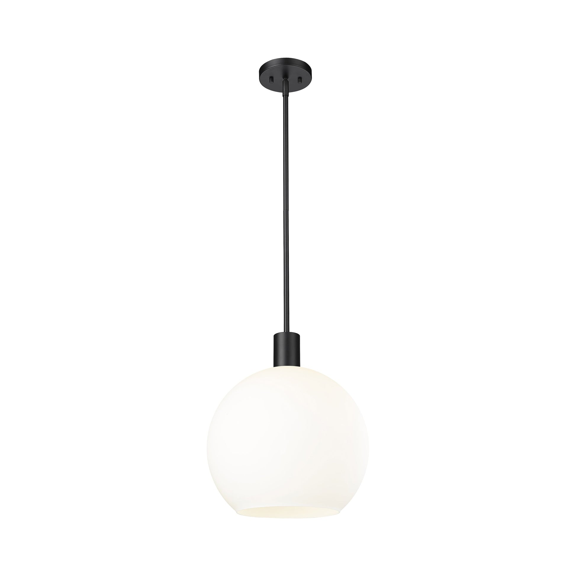 Margo Pendant Light in Matte Black/White (13.75-Inch).