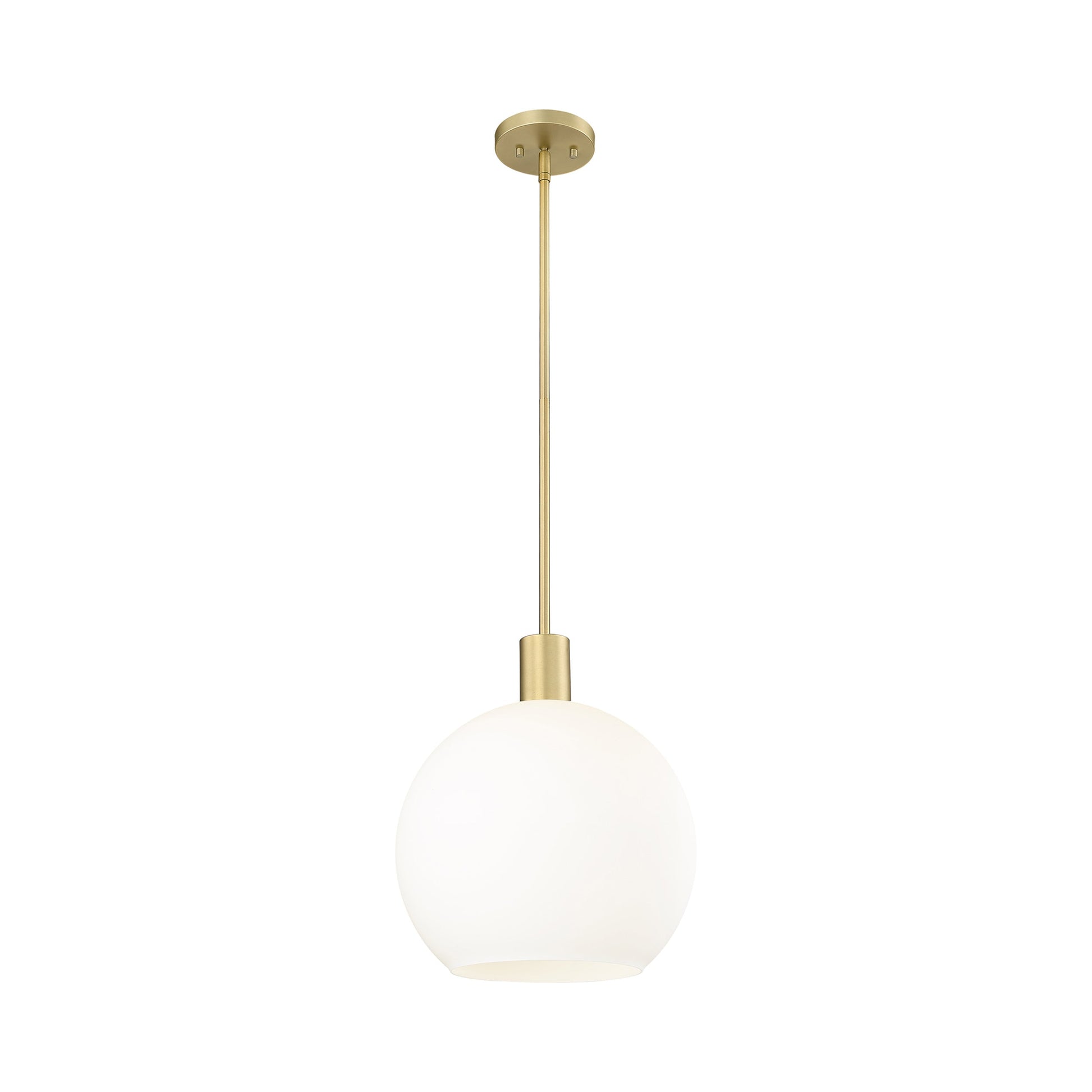 Margo Pendant Light in Olde Brass/White (13.75-Inch).