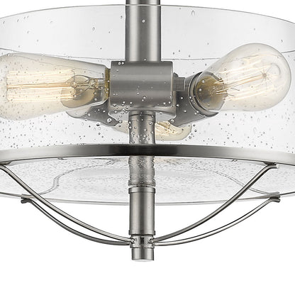 Mariner Semi Flush Mount Ceiling Light in Detail.
