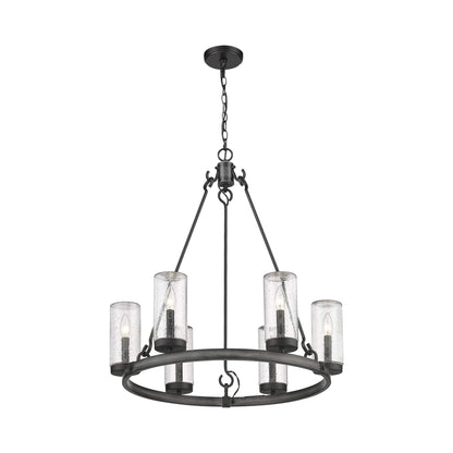 Marlow Outdoor Chandelier in Detail.