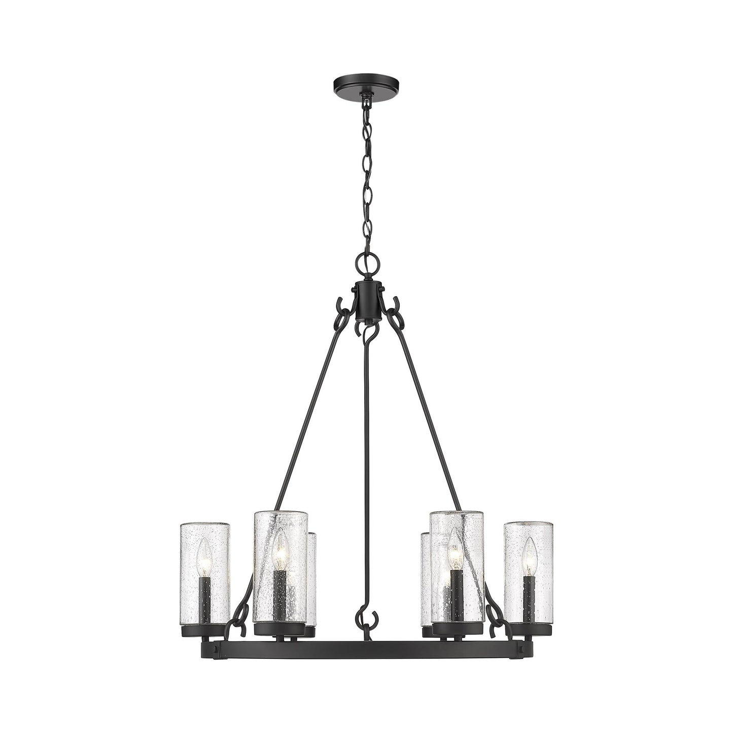 Marlow Outdoor Chandelier in Detail.