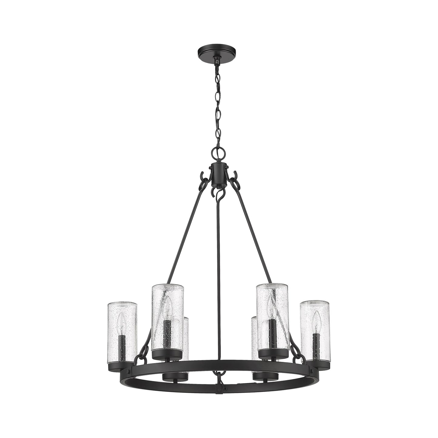 Marlow Outdoor Chandelier in Detail.