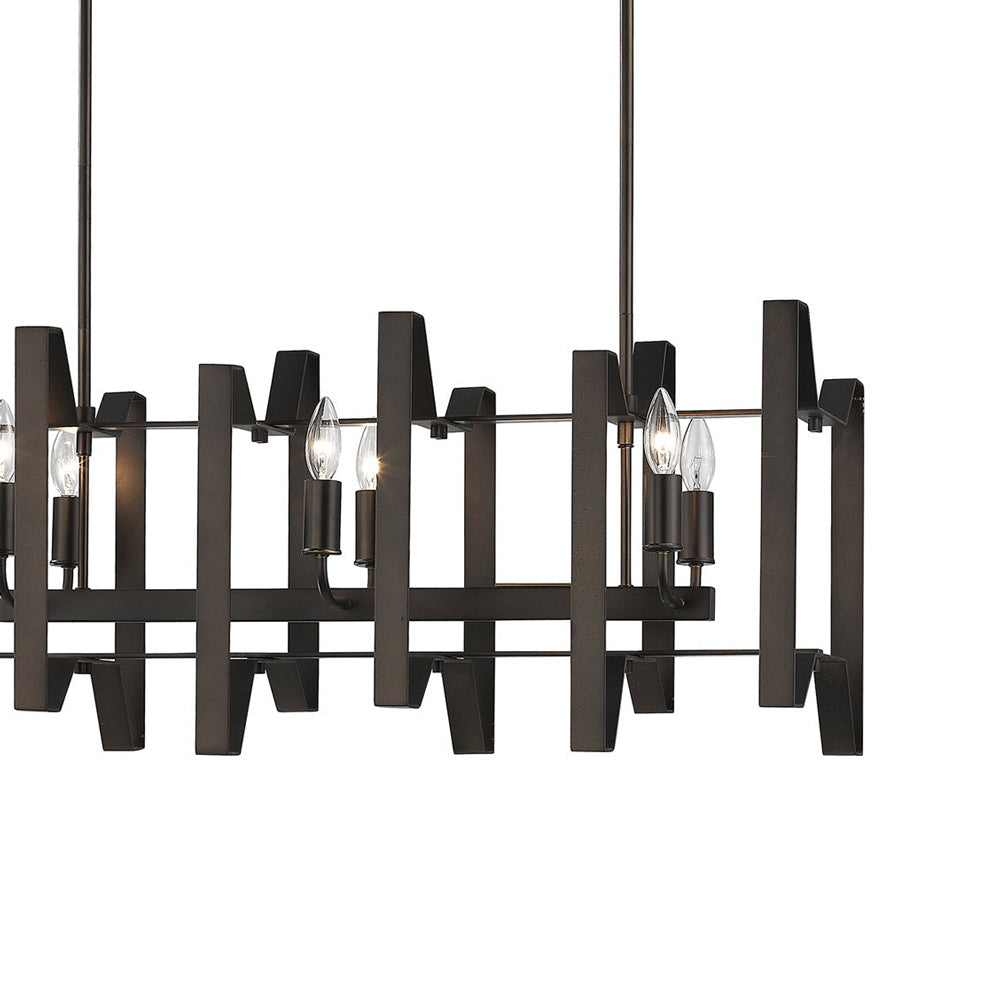 Marsala Linear Chandelier in Detail.