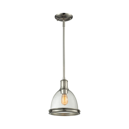 Mason Pendant Light in Clear Seedy (8-Inch).