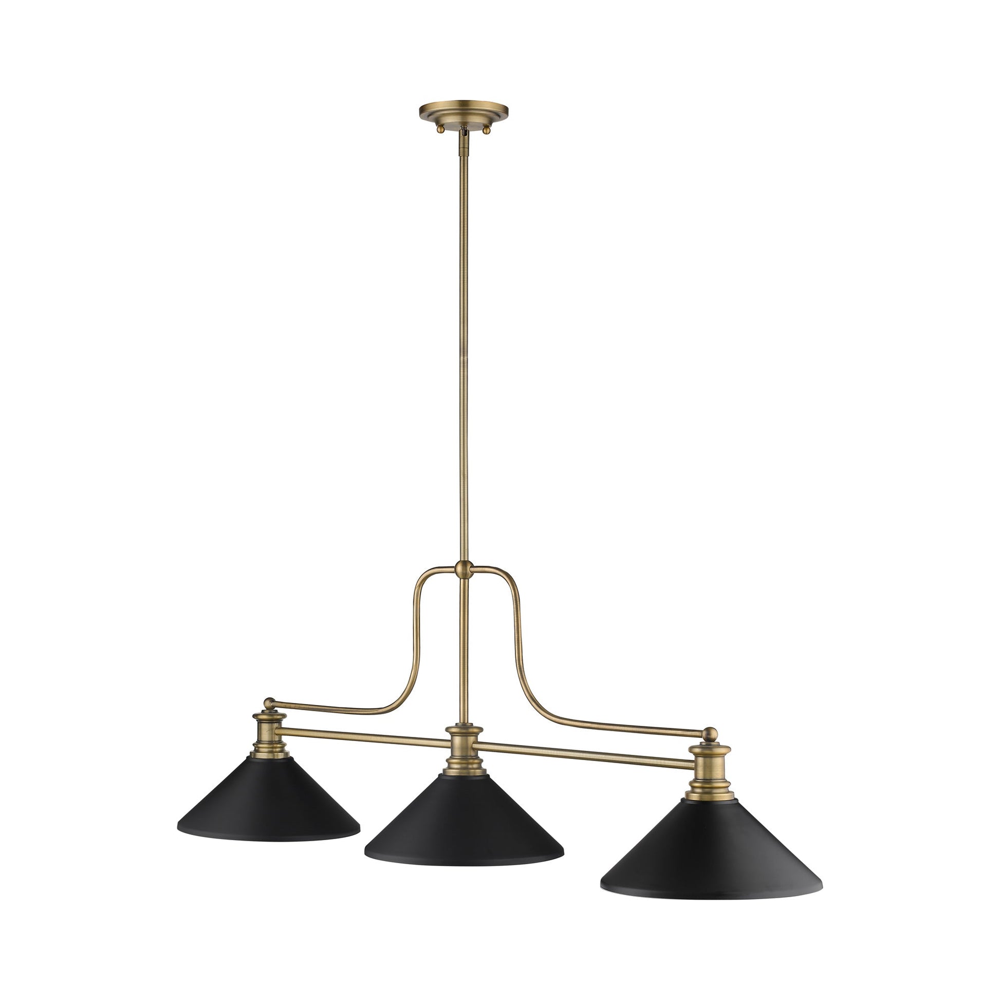 Melange Cone Billiard Pendant Light in Detail.