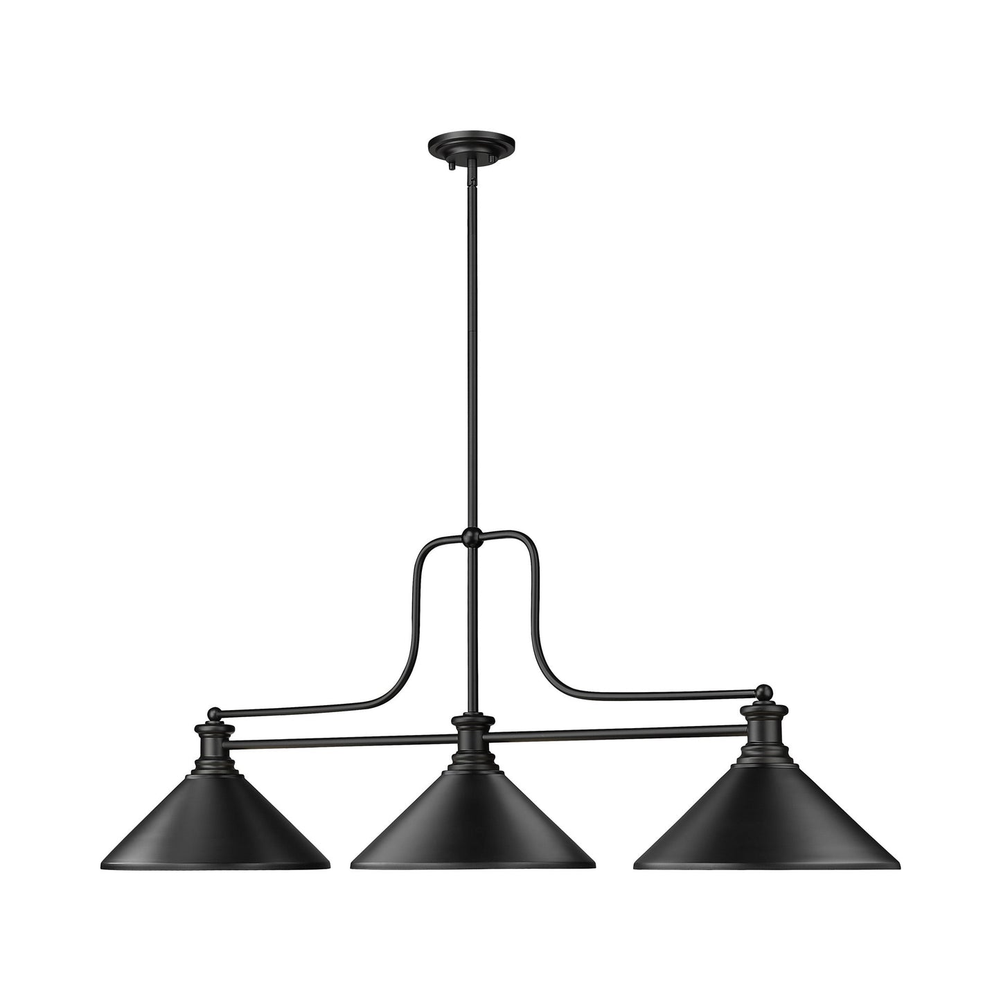 Melange Cone Billiard Pendant Light in Detail.