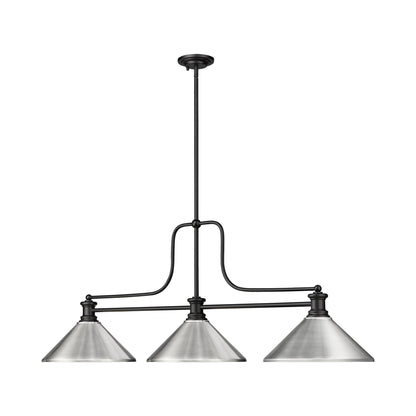 Melange Cone Billiard Pendant Light in Detail.