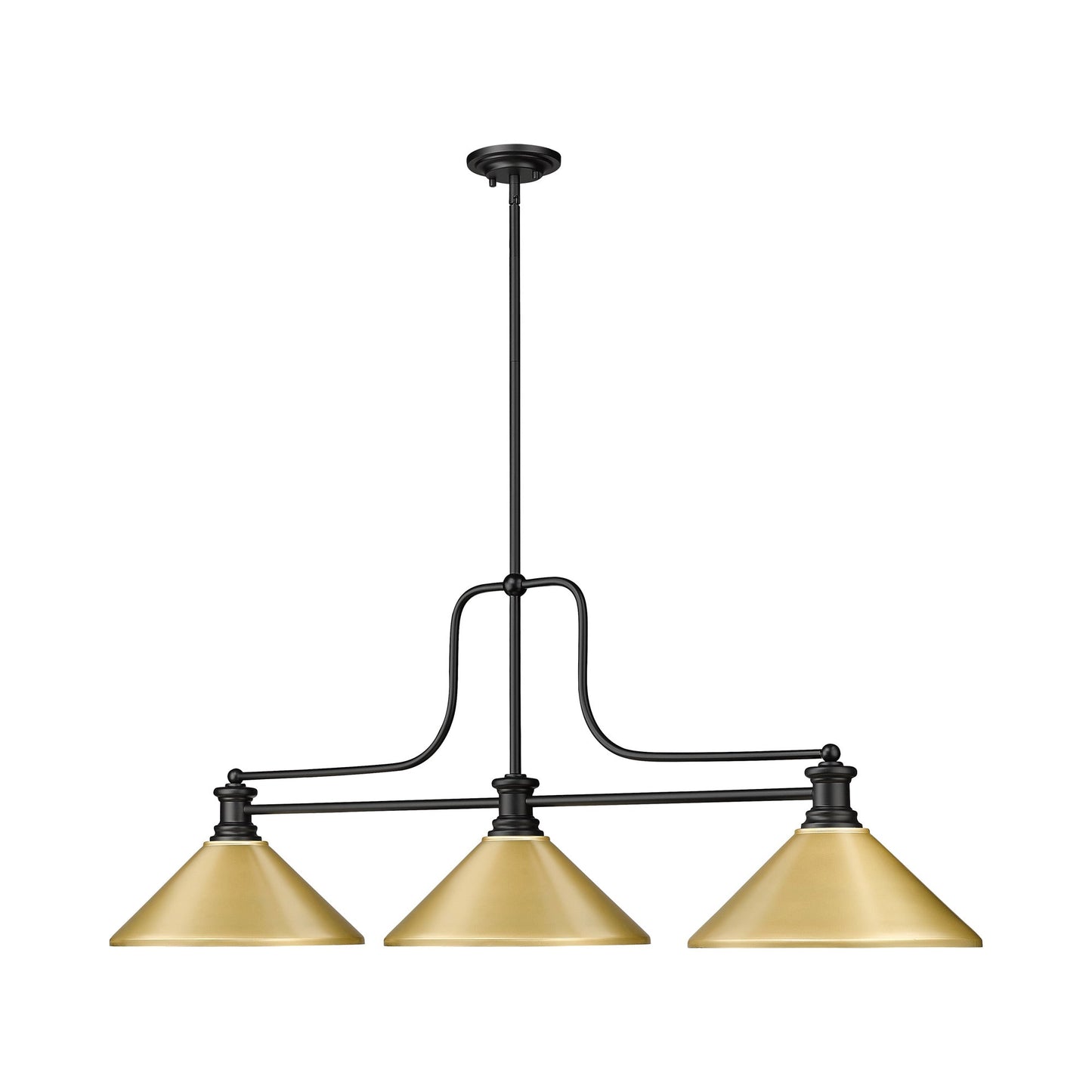 Melange Cone Billiard Pendant Light in Detail.