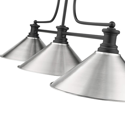 Melange Cone Billiard Pendant Light in Detail.