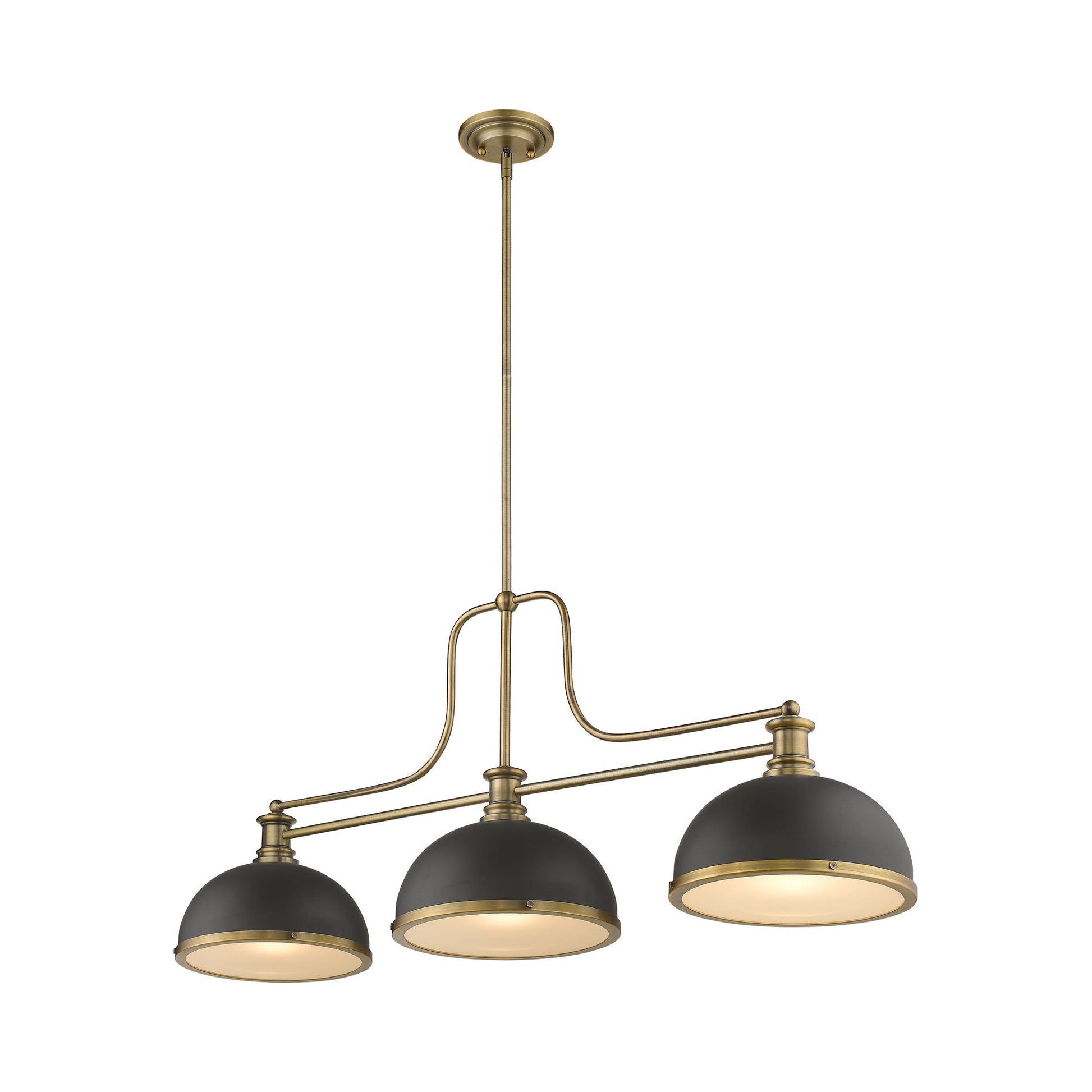 Melange Dome Billiard Pendant Light in Detail.