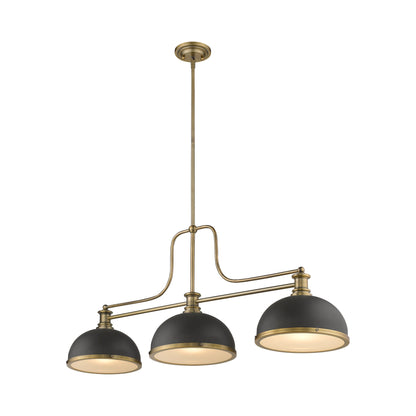 Melange Dome Billiard Pendant Light in Detail.