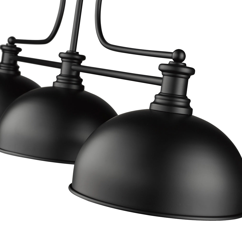 Melange Dome Billiard Pendant Light in Detail.