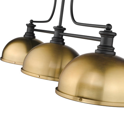 Melange Dome Billiard Pendant Light in Detail.