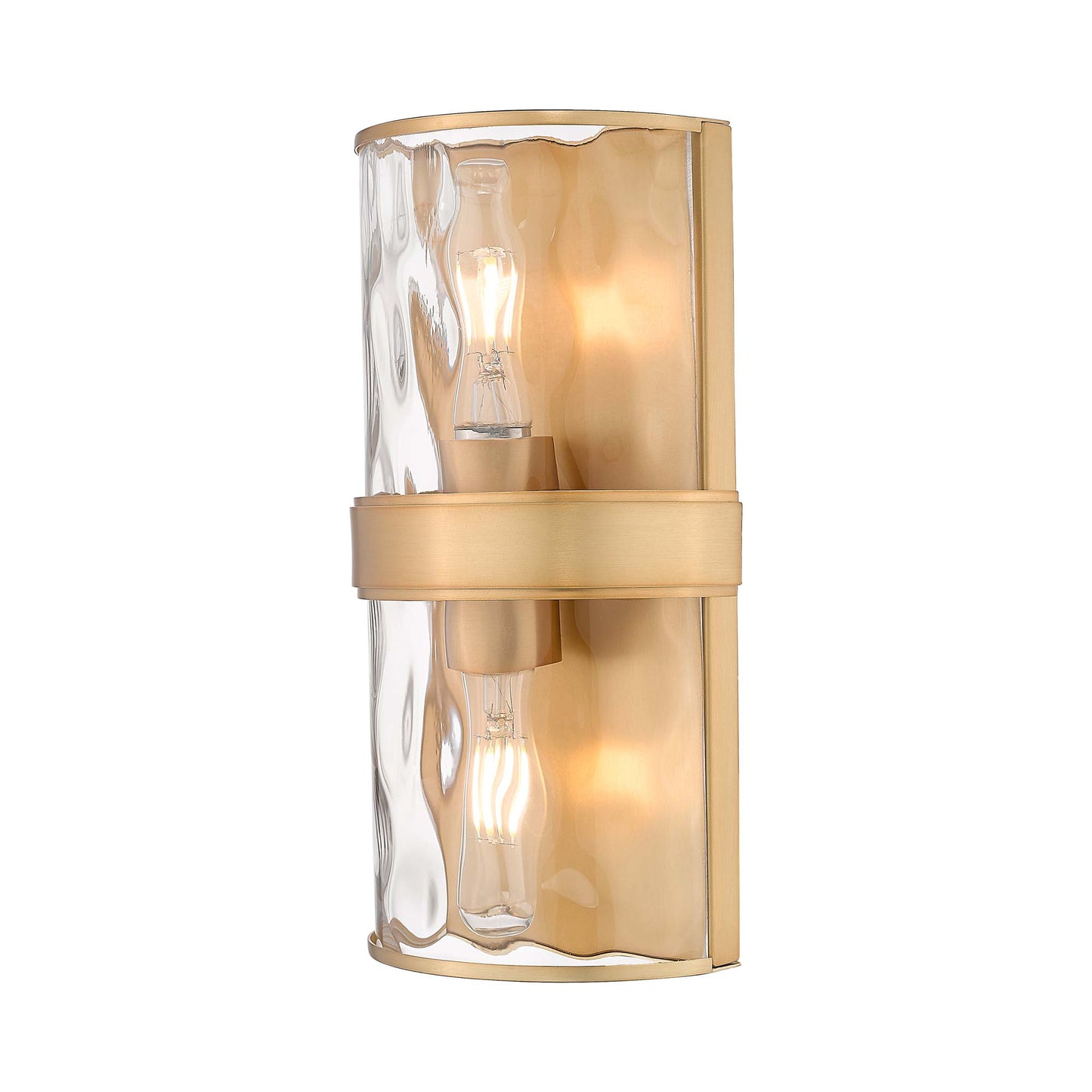 Meridian Wall Light in Rubbed Brass (12-Inch).