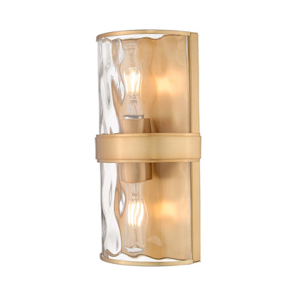Meridian Wall Light in Rubbed Brass (12-Inch).