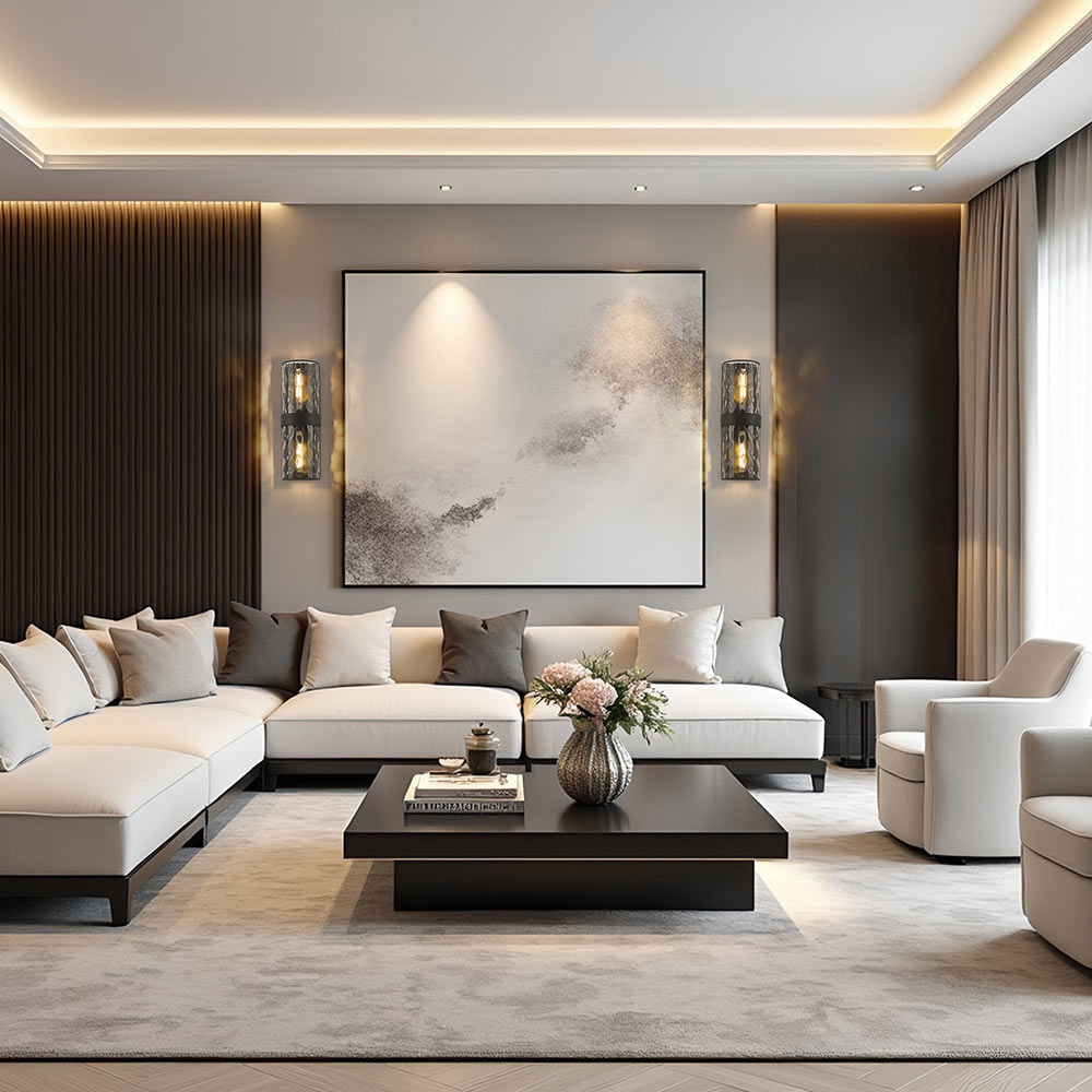 Meridian Wall Light in living room.