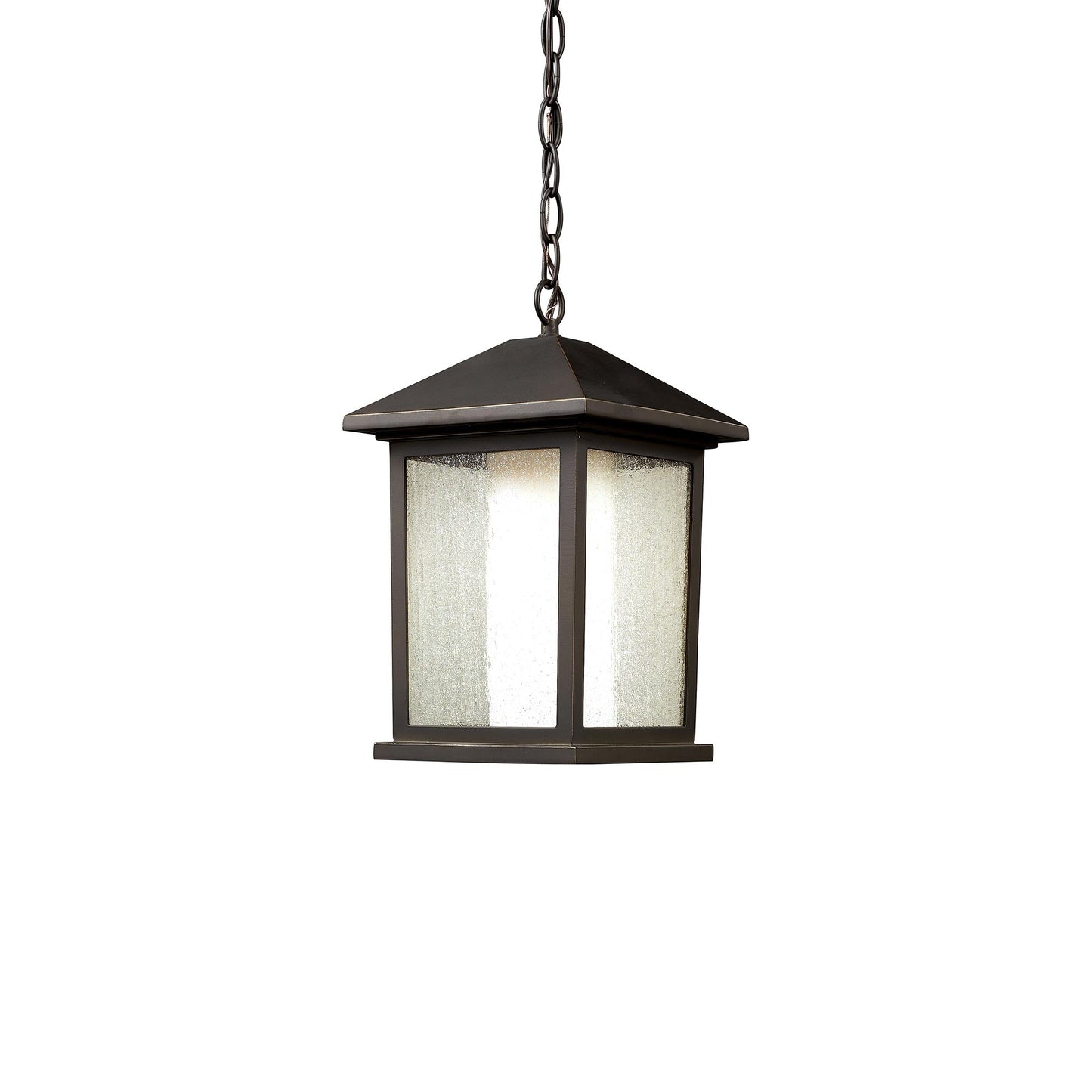 Mesa Outdoor Pendant Light in Oil Rubbed Bronze (13.5-Inch).