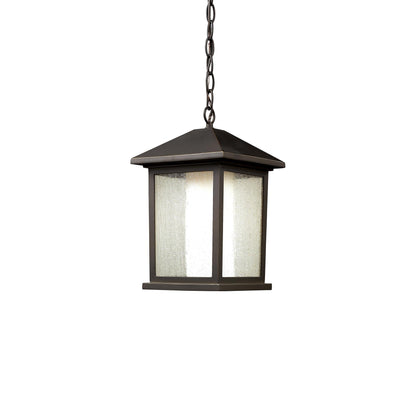 Mesa Outdoor Pendant Light in Oil Rubbed Bronze (13.5-Inch).