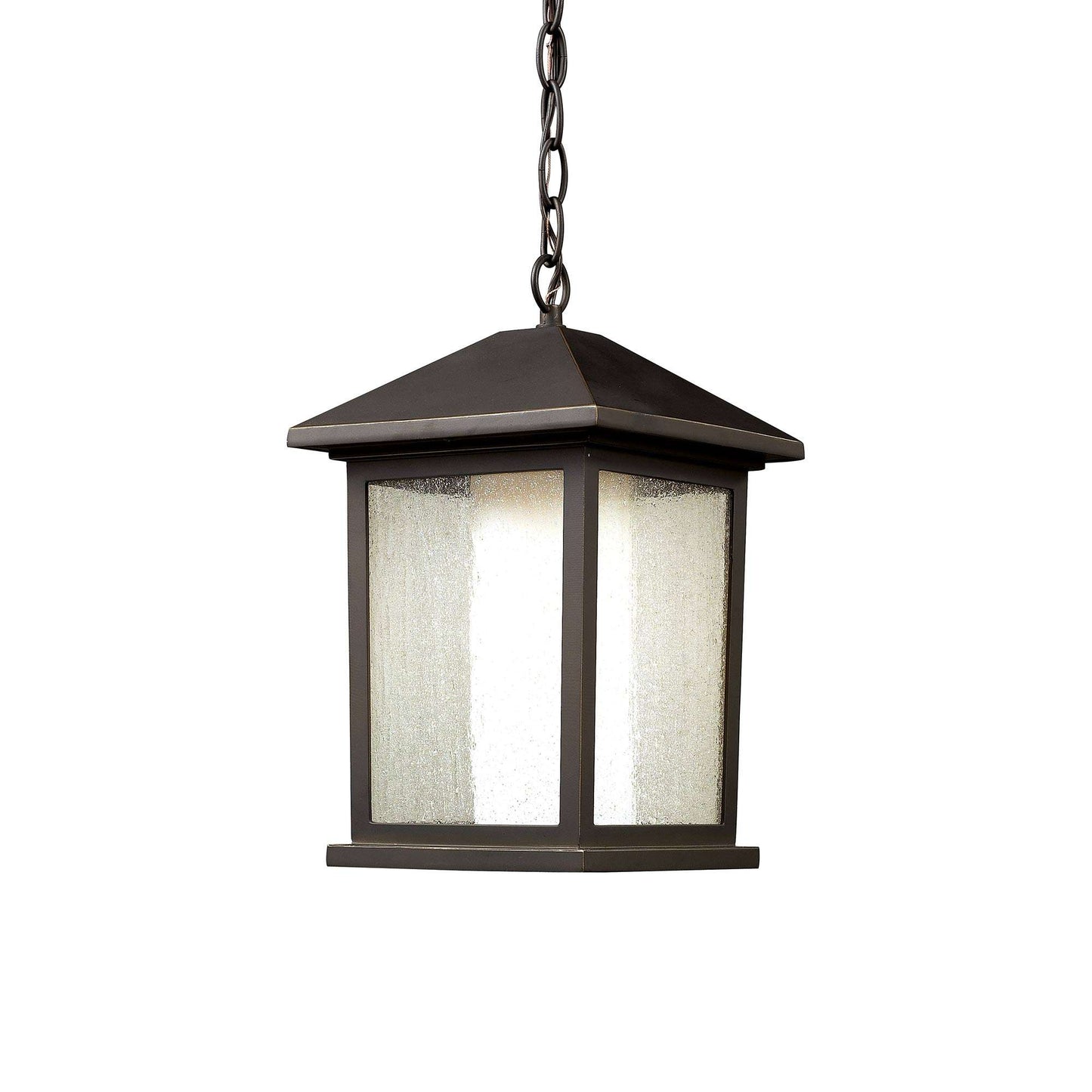 Mesa Outdoor Pendant Light in Oil Rubbed Bronze (15.25-Inch).