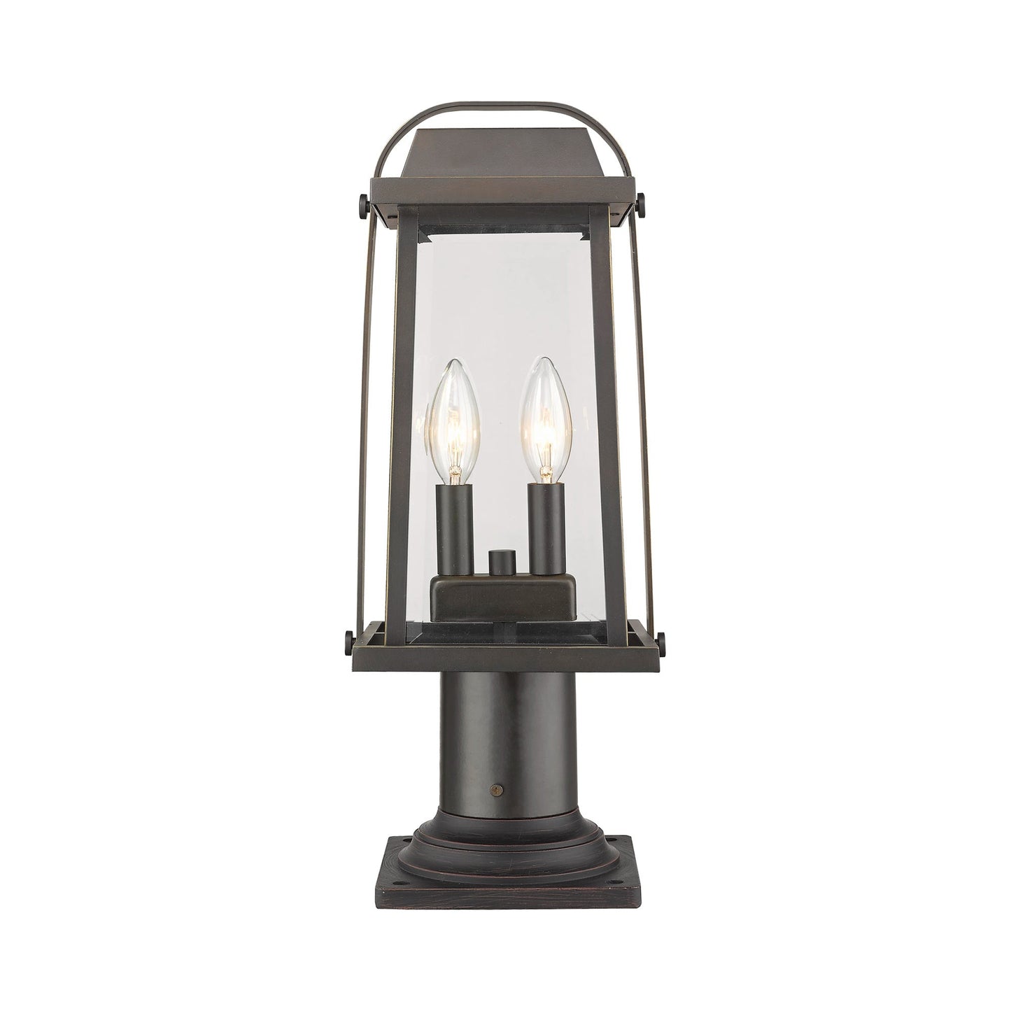 Millworks 533PM Outdoor Pier Mount Light in Oil Rubbed Bronze.
