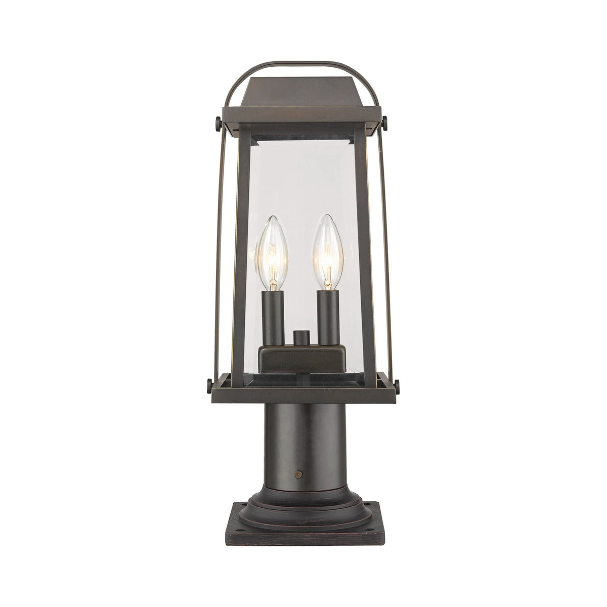 Millworks 533PM Outdoor Pier Mount Light in Oil Rubbed Bronze.
