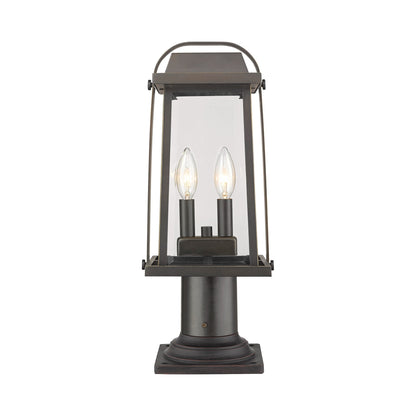 Millworks 533PM Outdoor Pier Mount Light in Oil Rubbed Bronze.