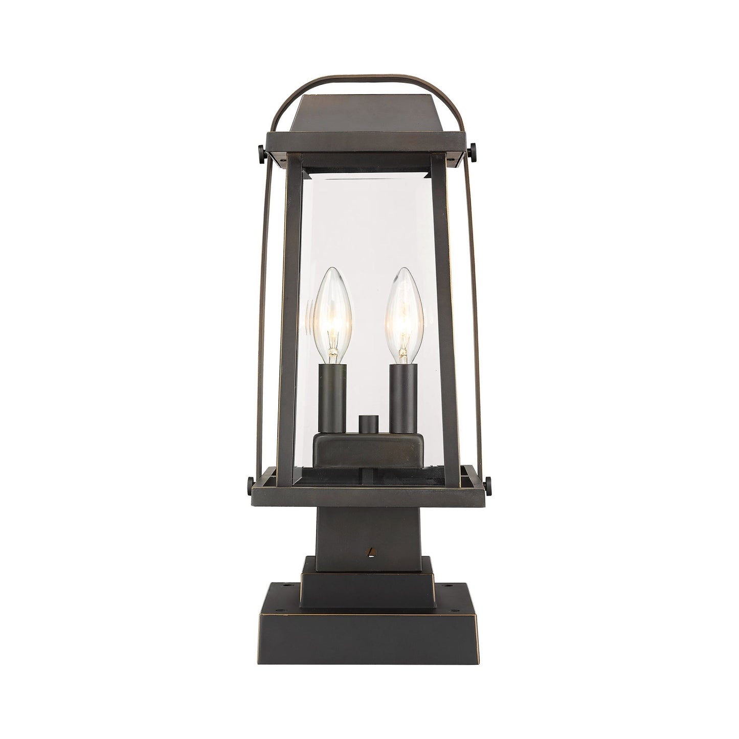 Millworks 574S Outdoor Pier Mount Light in Oil Rubbed Bronze.