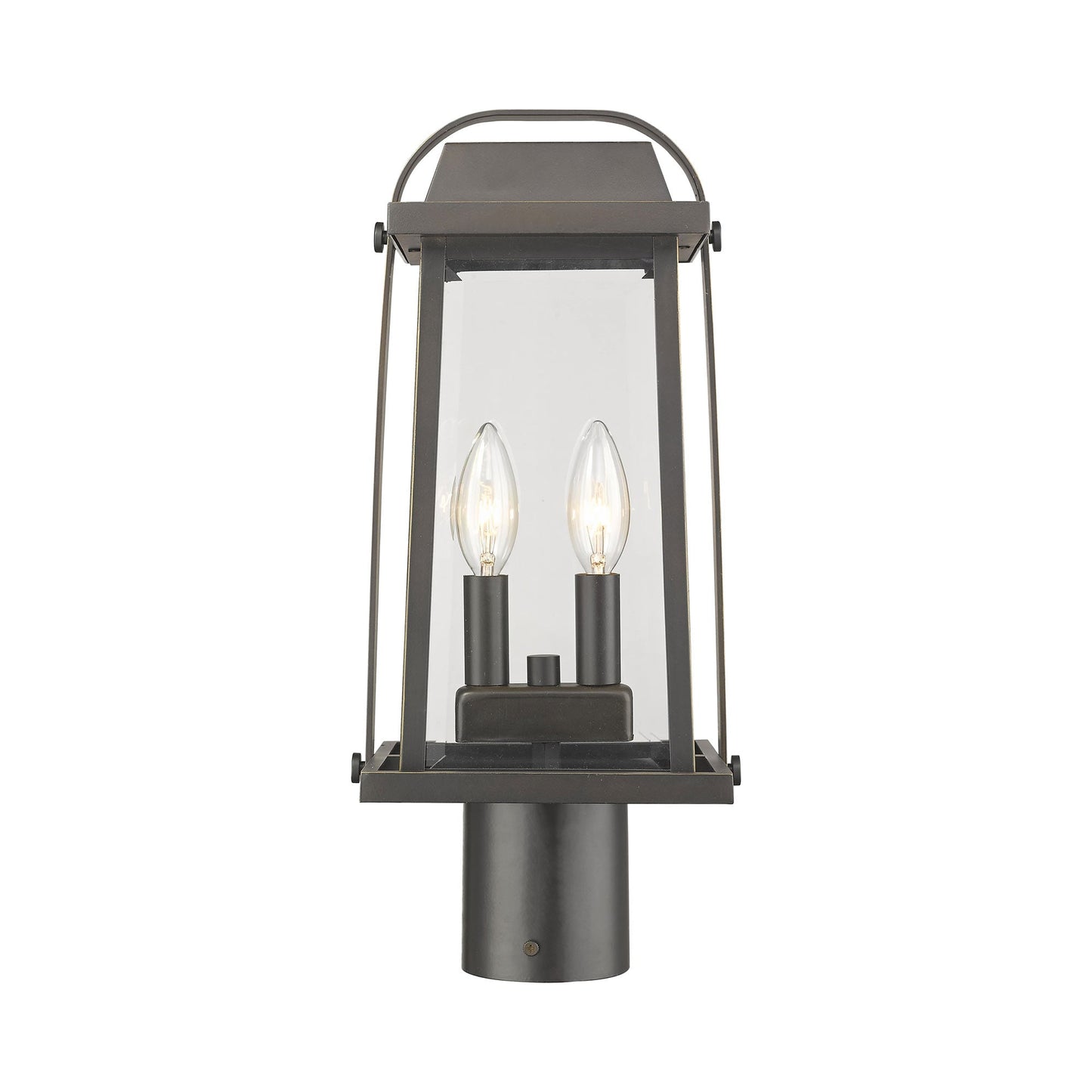 Millworks Outdoor Post Light in Oil Rubbed Bronze.